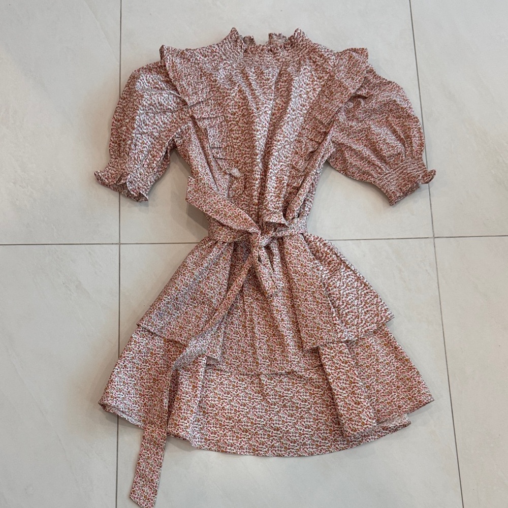 English Factory Pink Ruffle Dress